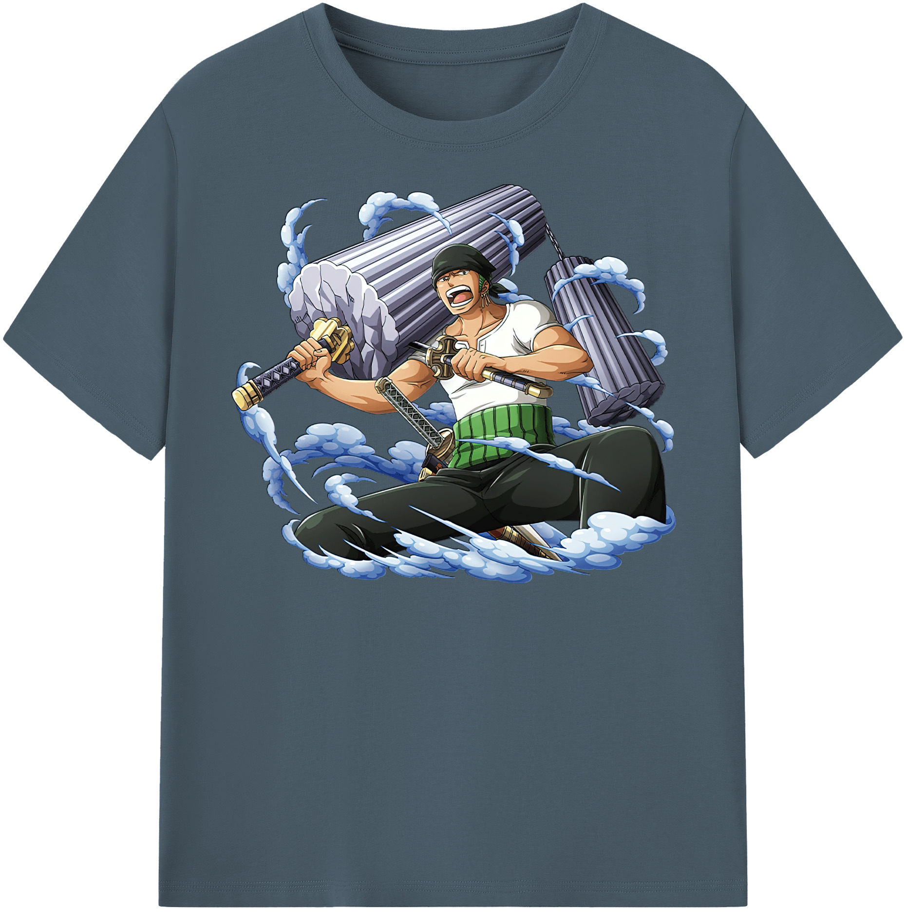ワンピース ロロノア・ゾロ ONE PIECE Roronoa Zoro 綿100％半袖Tシャツ（フロントプリント）